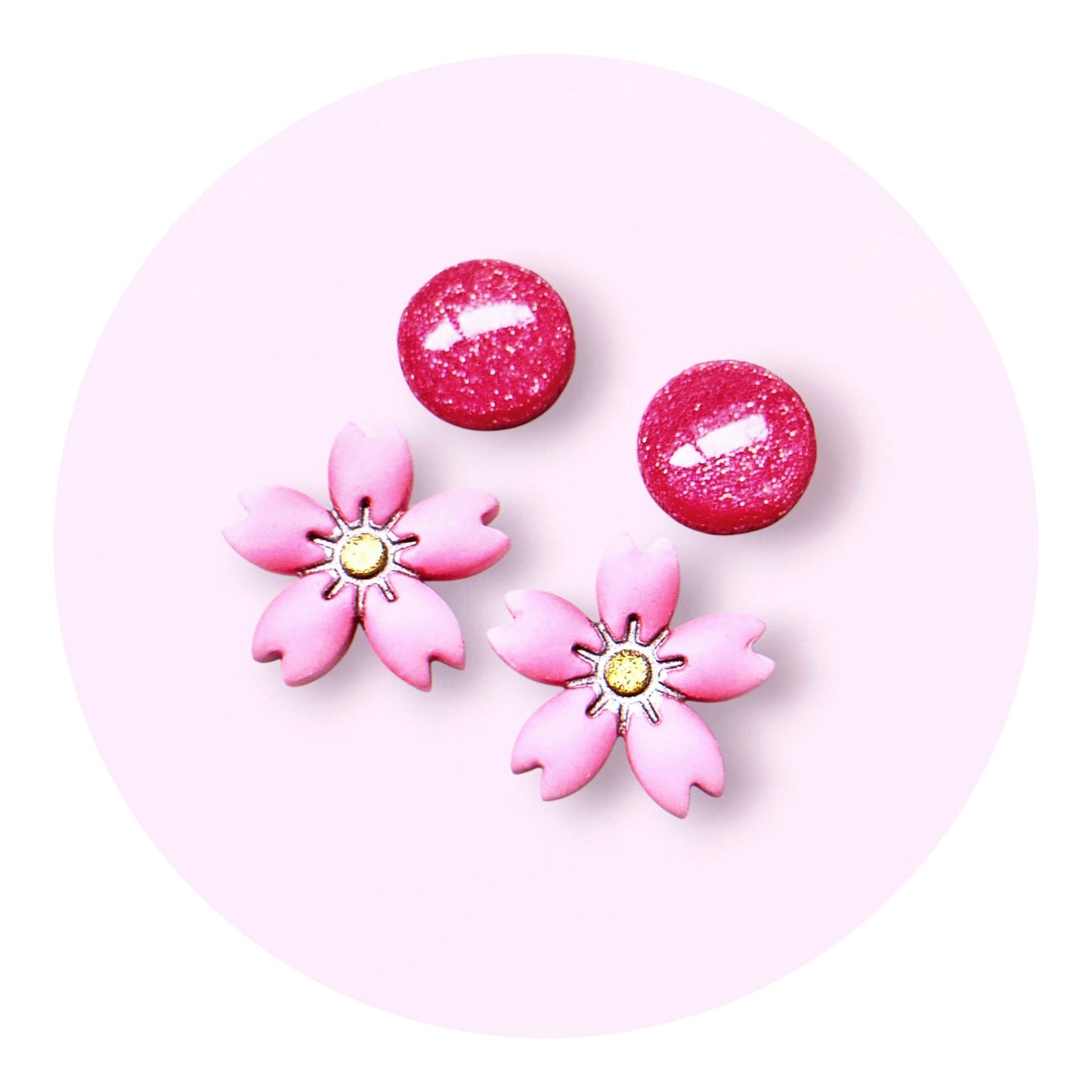 Sakura & Sangria (2 par studs)