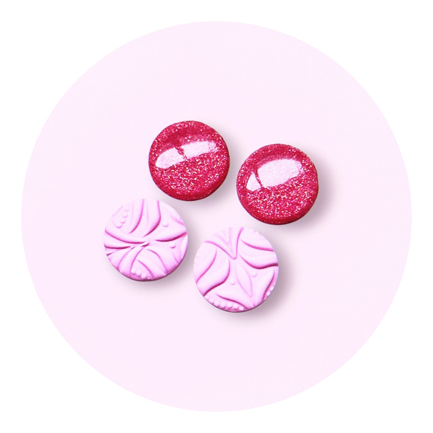 Pink & Sangria (2 par studs)