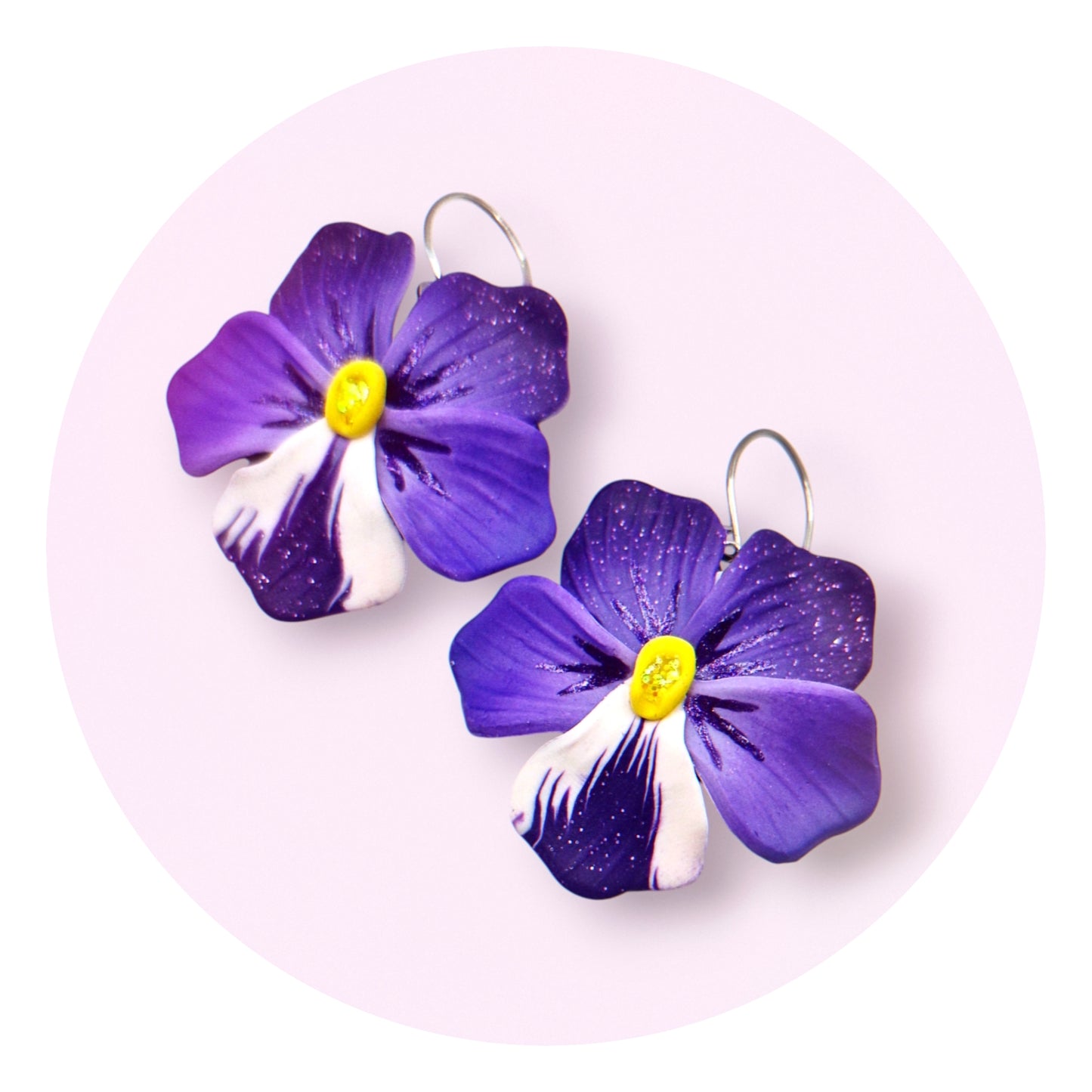 Penséer, lila glitter