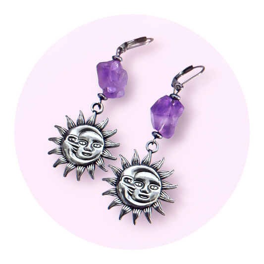 Sun & Moon, Ametist silver
