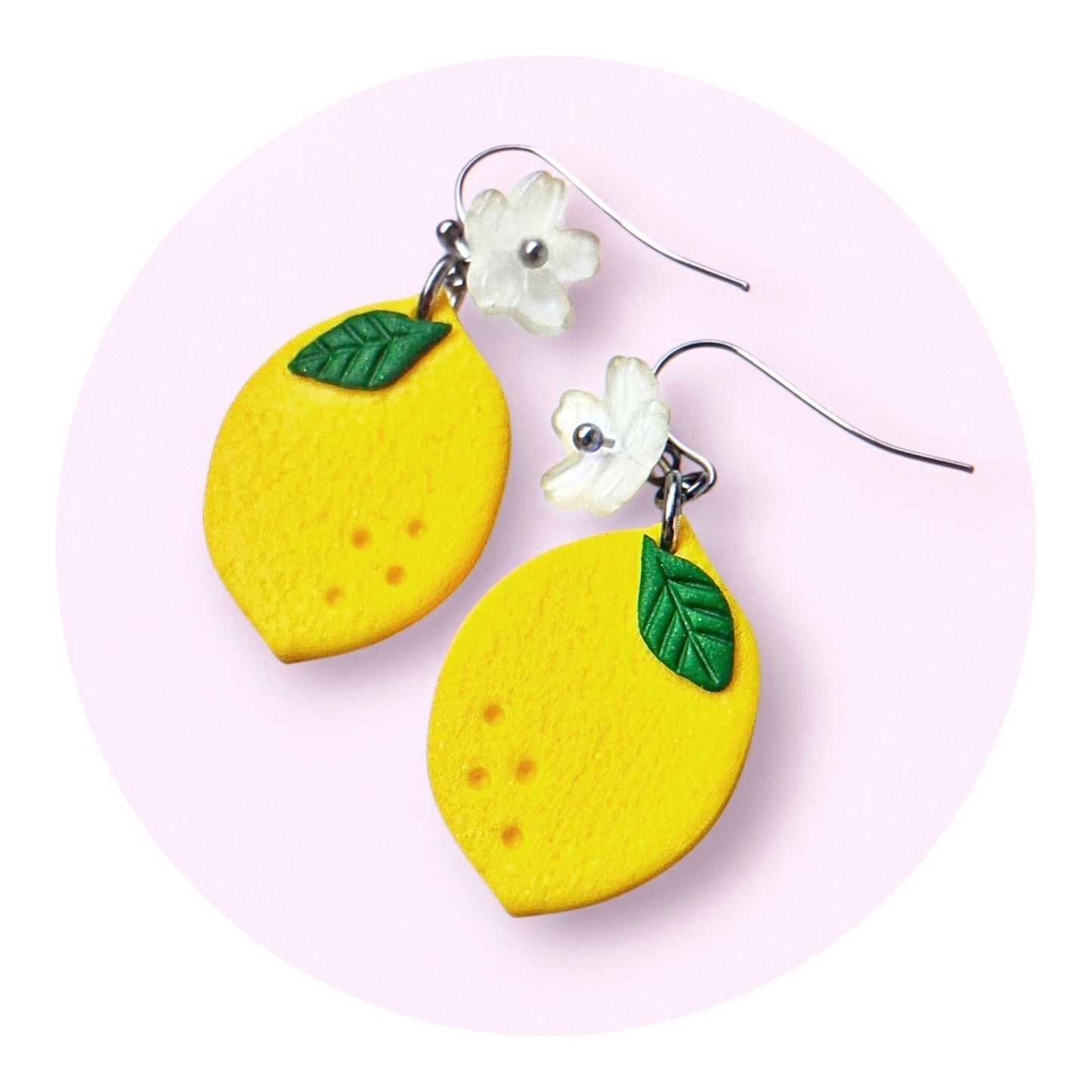 Citroner med glasblommor