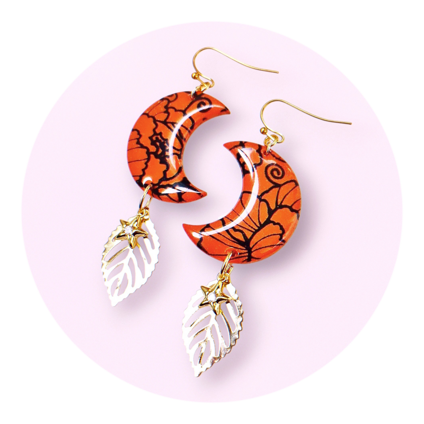 Magical Moons, orange flowers