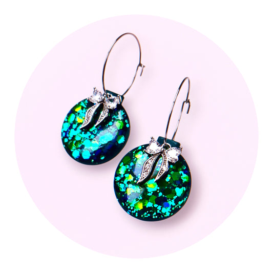 Julkulor, peacock glitter