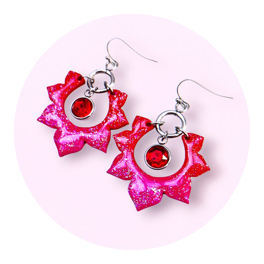 Shiny Lotus, röd/magenta fade