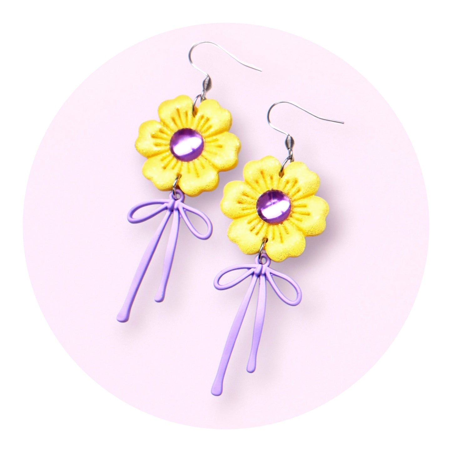 Agnes - Ljusgul/ljuslila med glitter