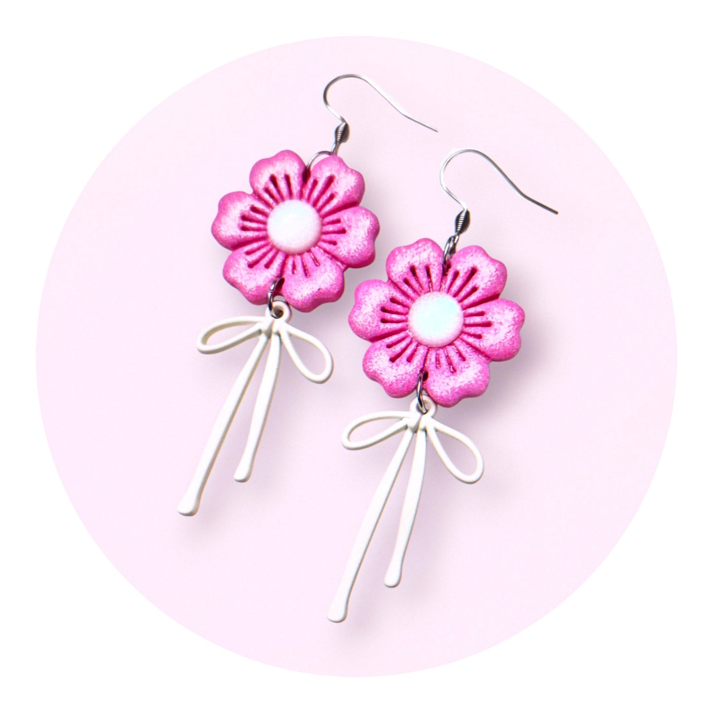 Agnes - Rosa/vit med glitter