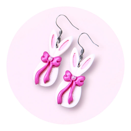 Kaniner med rosetter - Vit/rosa