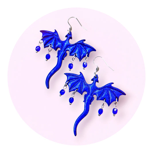 Drakar - Cobalt blue (semiholografiskt glitter)