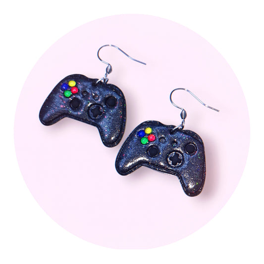 Gamer - Svart regnbågsglitter (holografiskt)