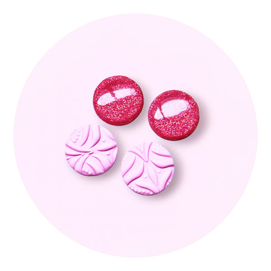 Pink & Sangria (2 par studs)