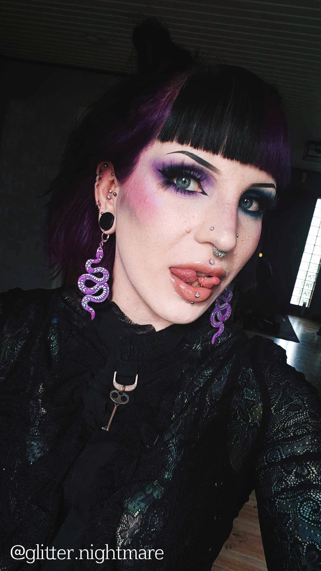 Flowersnakes, lila & silver