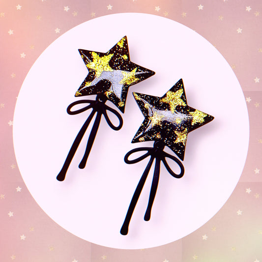 Shining Stars, svart med guldglitter