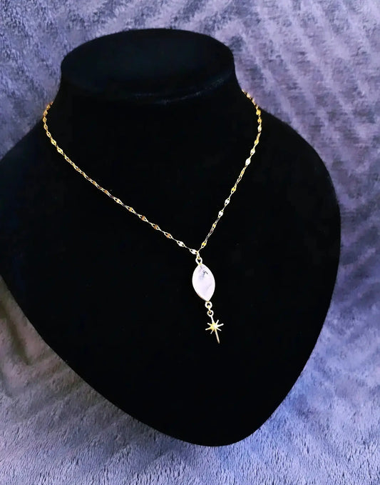 Crystal Star - Klar kvarts (halsband)