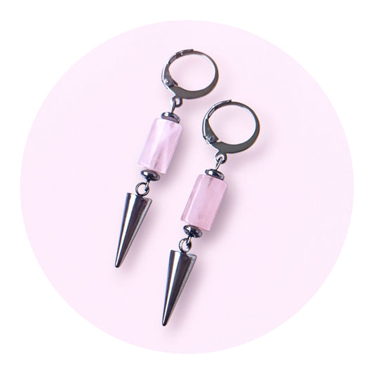 Crystal Spikes, Rosenkvarts silver