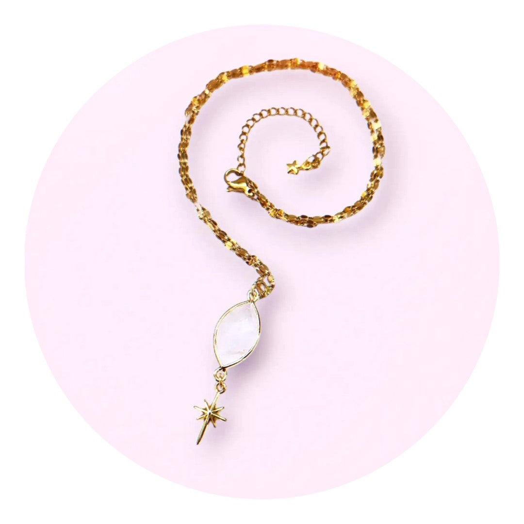 Crystal Star - Klar kvarts (halsband)